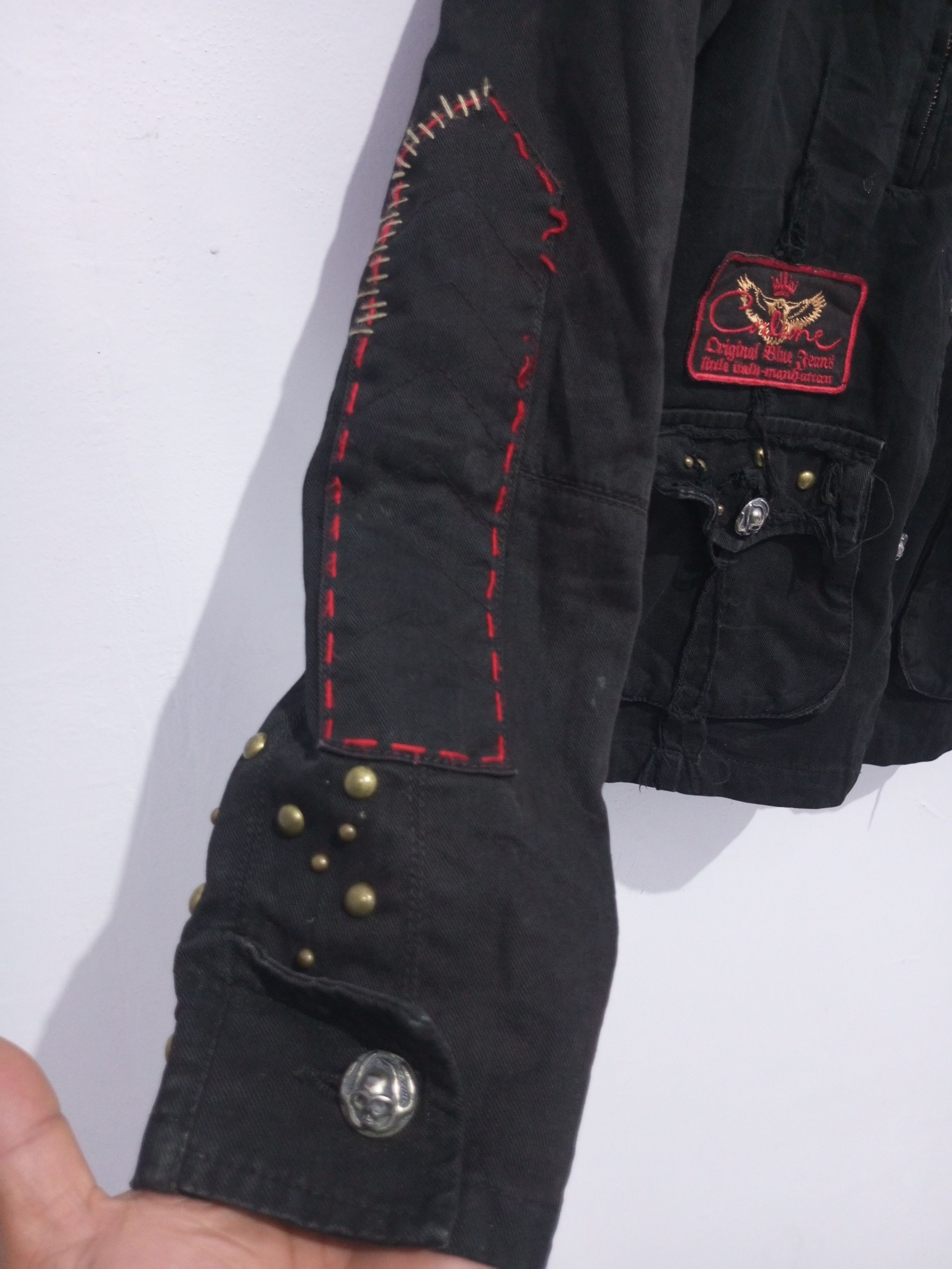 20471120 Vintage Corleone studded embroidery denim jacket Size US M / EU 48-50 / 2 - 3 Thumbnail