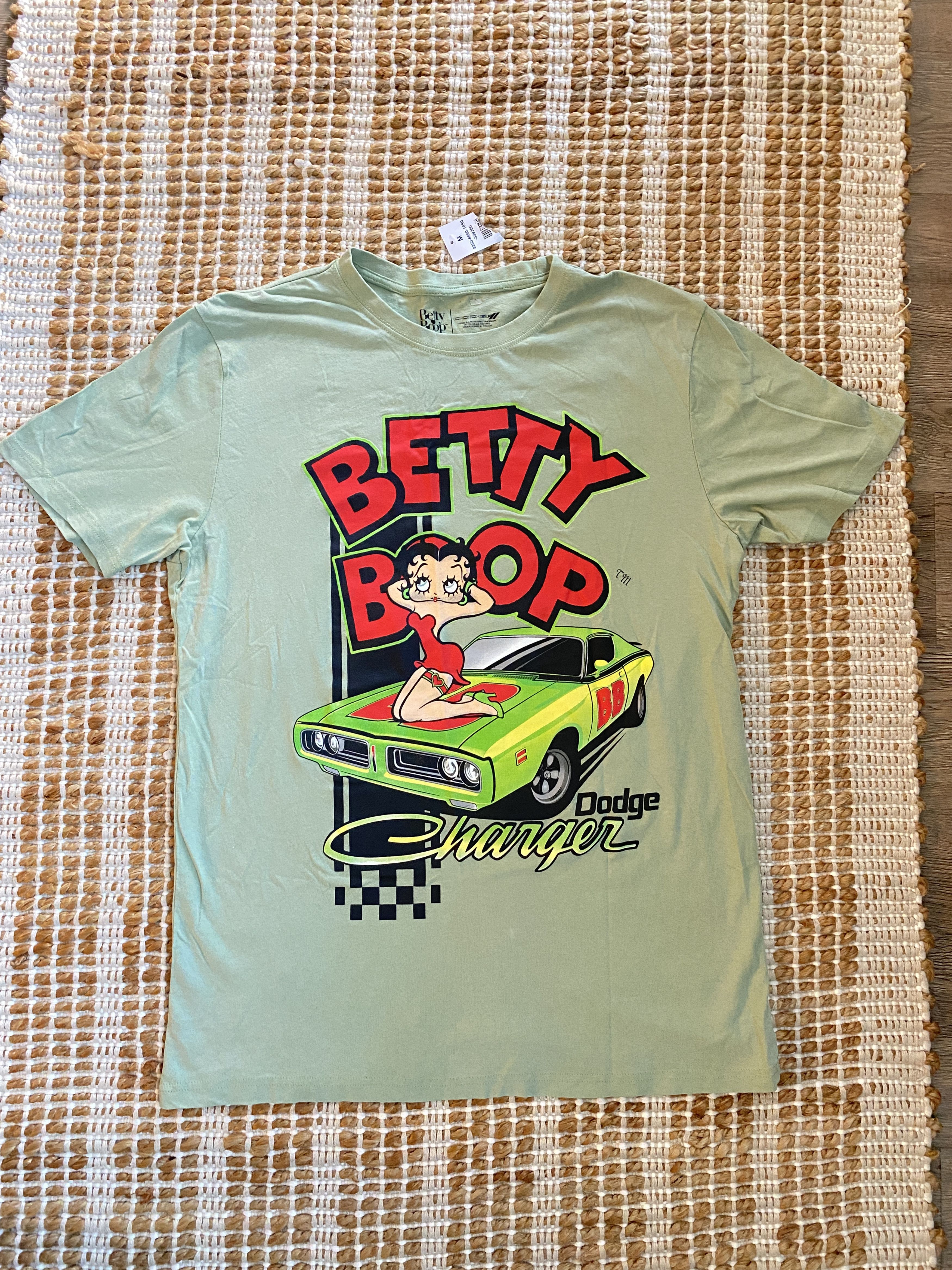 Other Betty Boop Dodge Charger T-Shirt – Light Green (NWT) Size US M / EU 48-50 / 2 - 1 Thumbnail