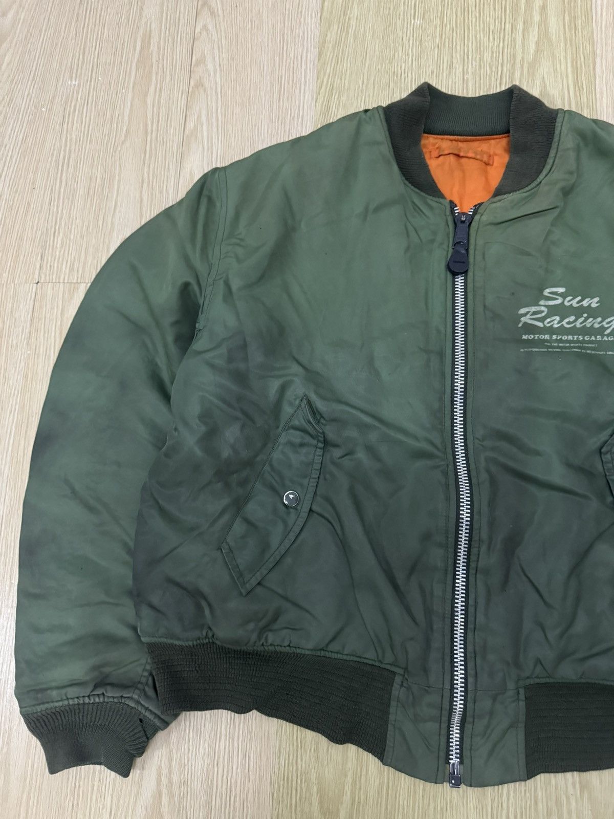 Vintage Vintage Sun Racing Motor Sports Garage Japan bomber Size US L / EU 52-54 / 3 - 4 Thumbnail
