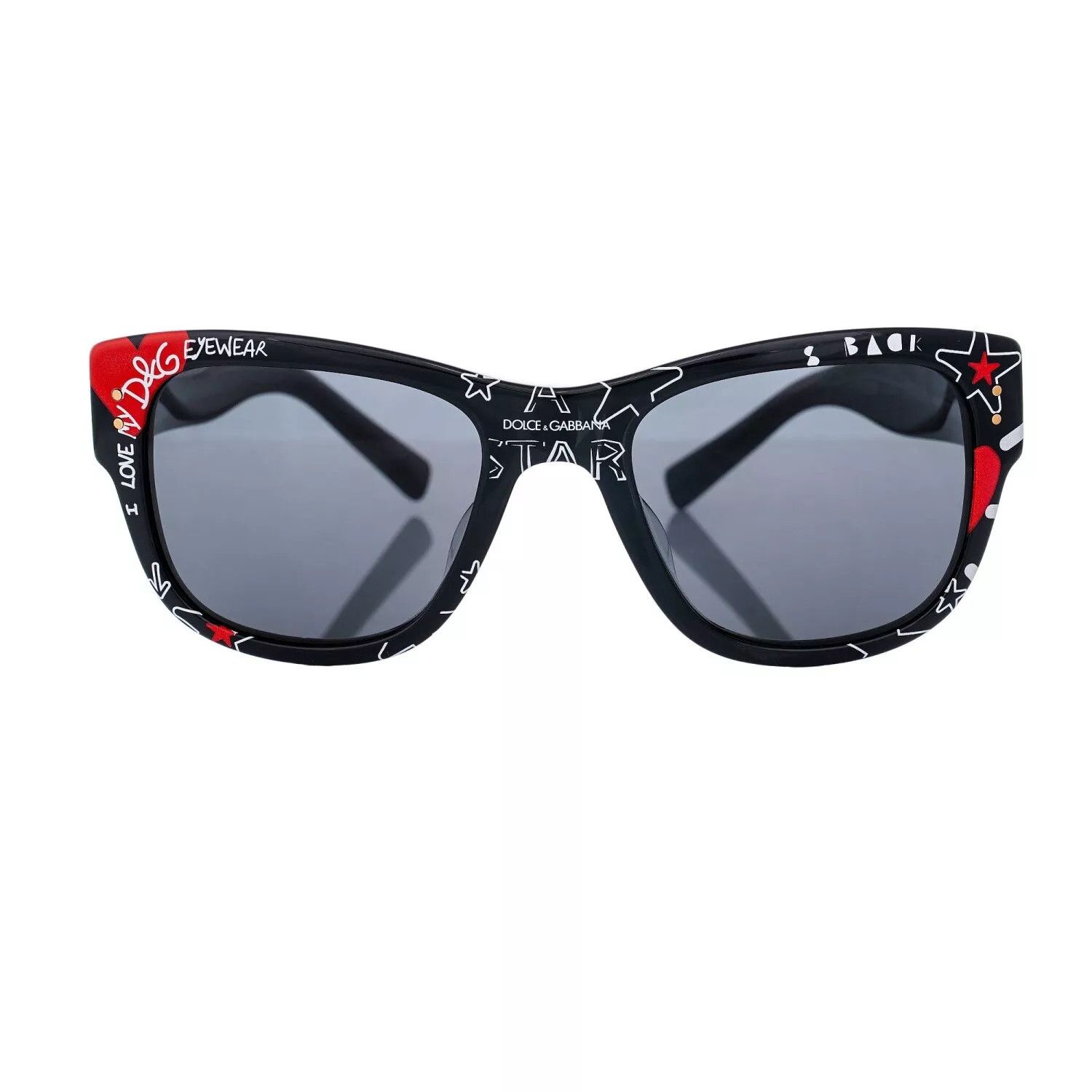 Dolce & Gabbana DOLCE & GABBANA DG 4338 Graffitti Star Heart Sunglasses Size ONE SIZE - 4 Thumbnail