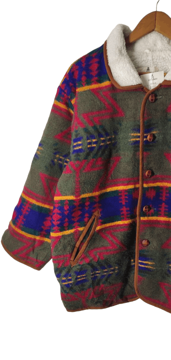 Japanese Brand VINTAGE ARTISANAT BNWT WOOL FLEECE JACKET Size US L / EU 52-54 / 3 - 6 Thumbnail