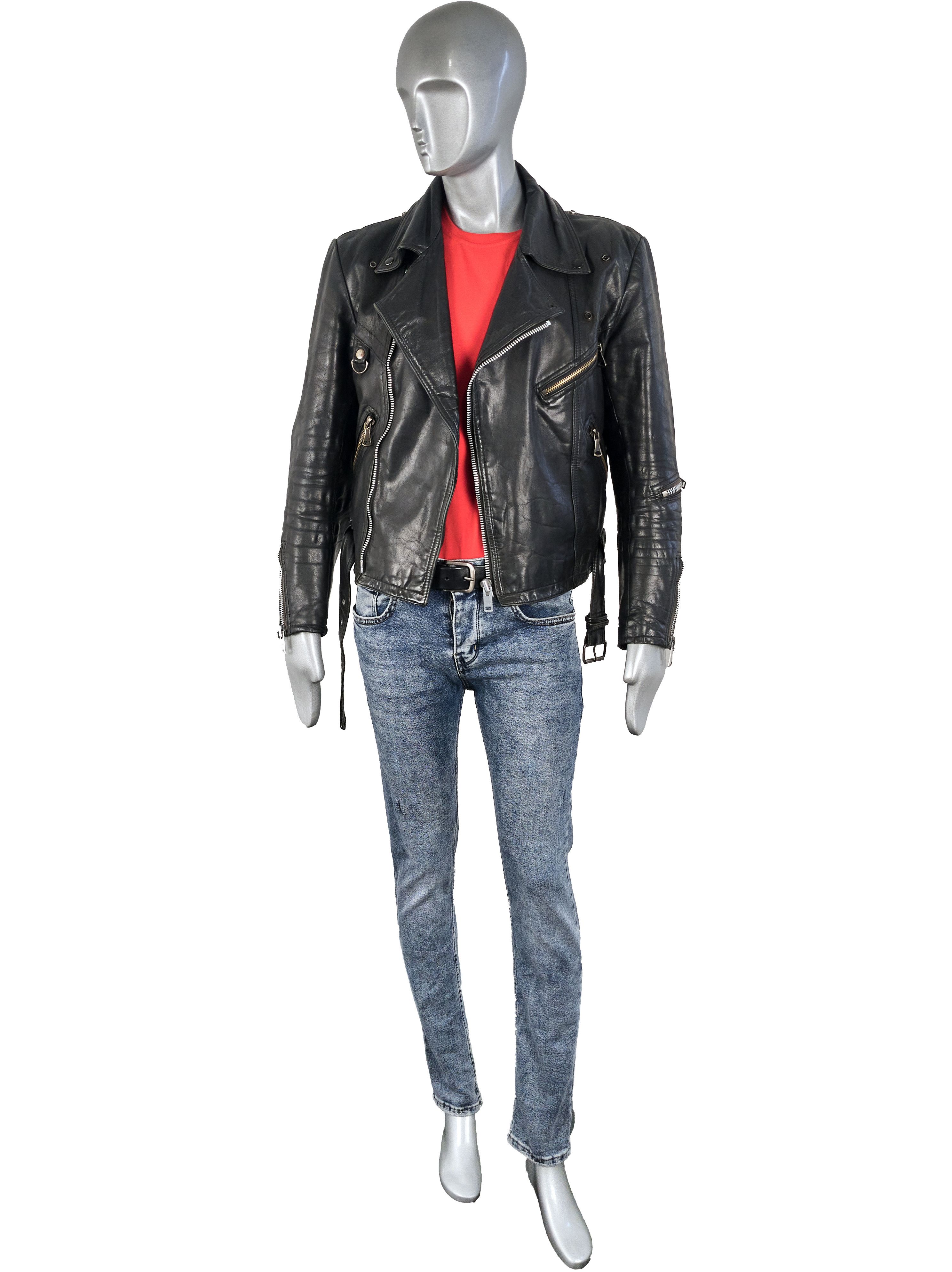 Vintage Vintage 70s Scandinavian Leather Motorcycle Biker Jacket Size US S / EU 44-46 / 1 - 9 Thumbnail