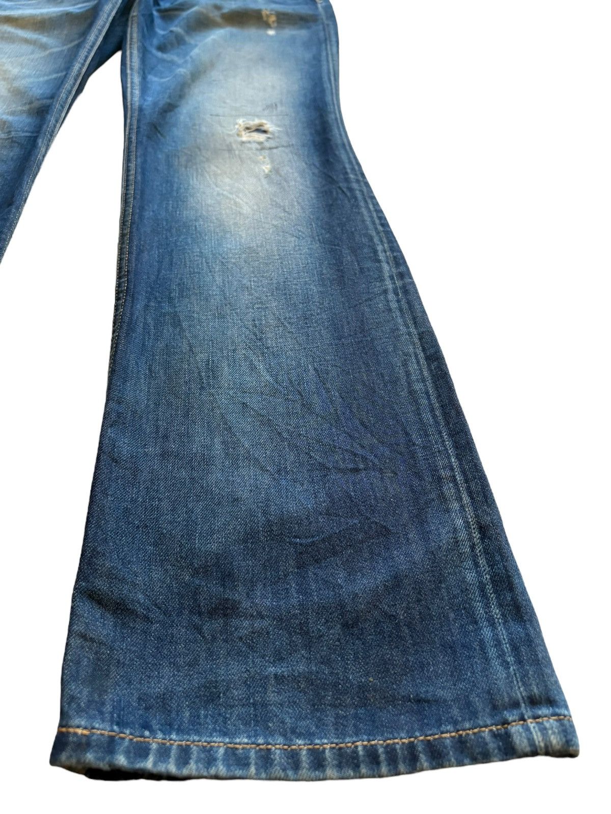 Diesel × Diesel Black Gold Vintage Italy Diesel Lowky Mud Wash Distressed Loose Jeans Size 36" / US 14 / IT 50 - 7 Thumbnail