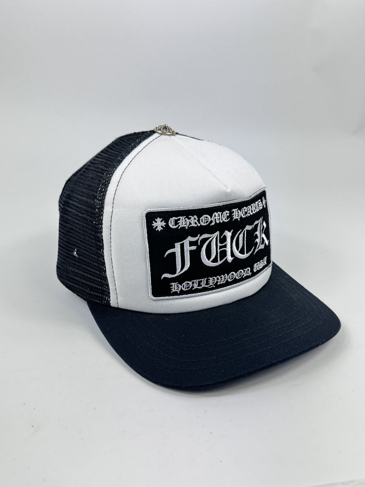 Chrome Hearts CH F**K HOLLYWOOD NAVY LOGO TRUCKER CAP Size ONE SIZE - 2 Thumbnail