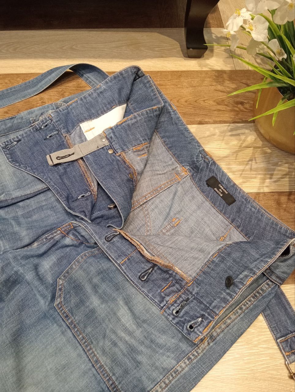 CABANE de ZUCCa RARE CABANE DE ZUCCA BY ISSEY MIYAKE BLUE CARGO JEANS Size US 36 / EU 52 - 9 Thumbnail