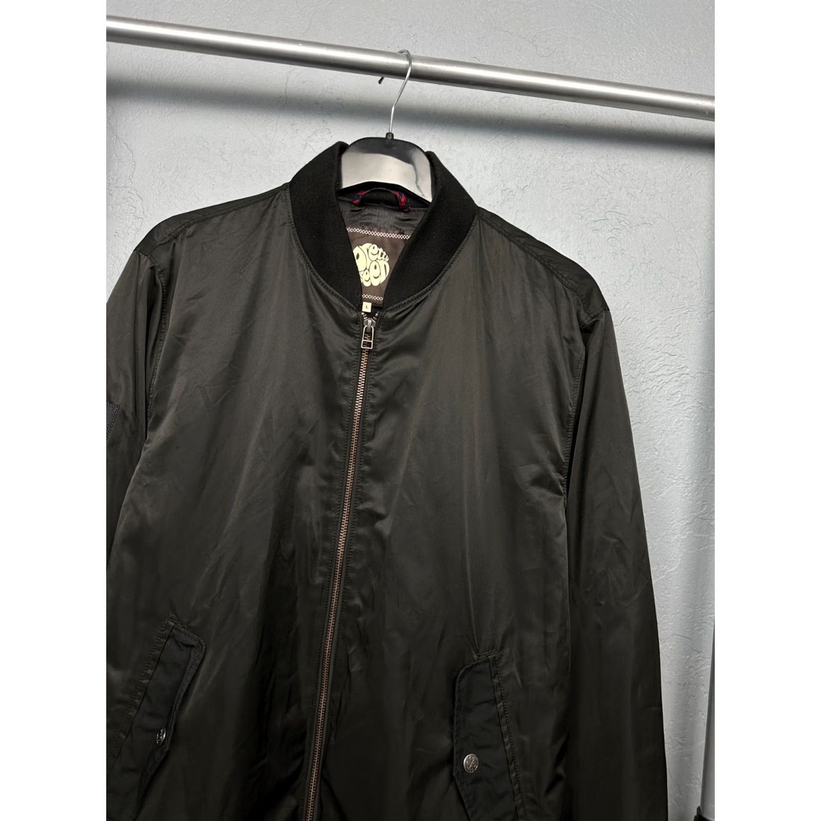 Pretty Green Pretty Green Vintage Mens Bomber Jacket L Black Nylon Polyester Jacket Mens XS-XL Size US L / EU 52-54 / 3 - 2 Thumbnail