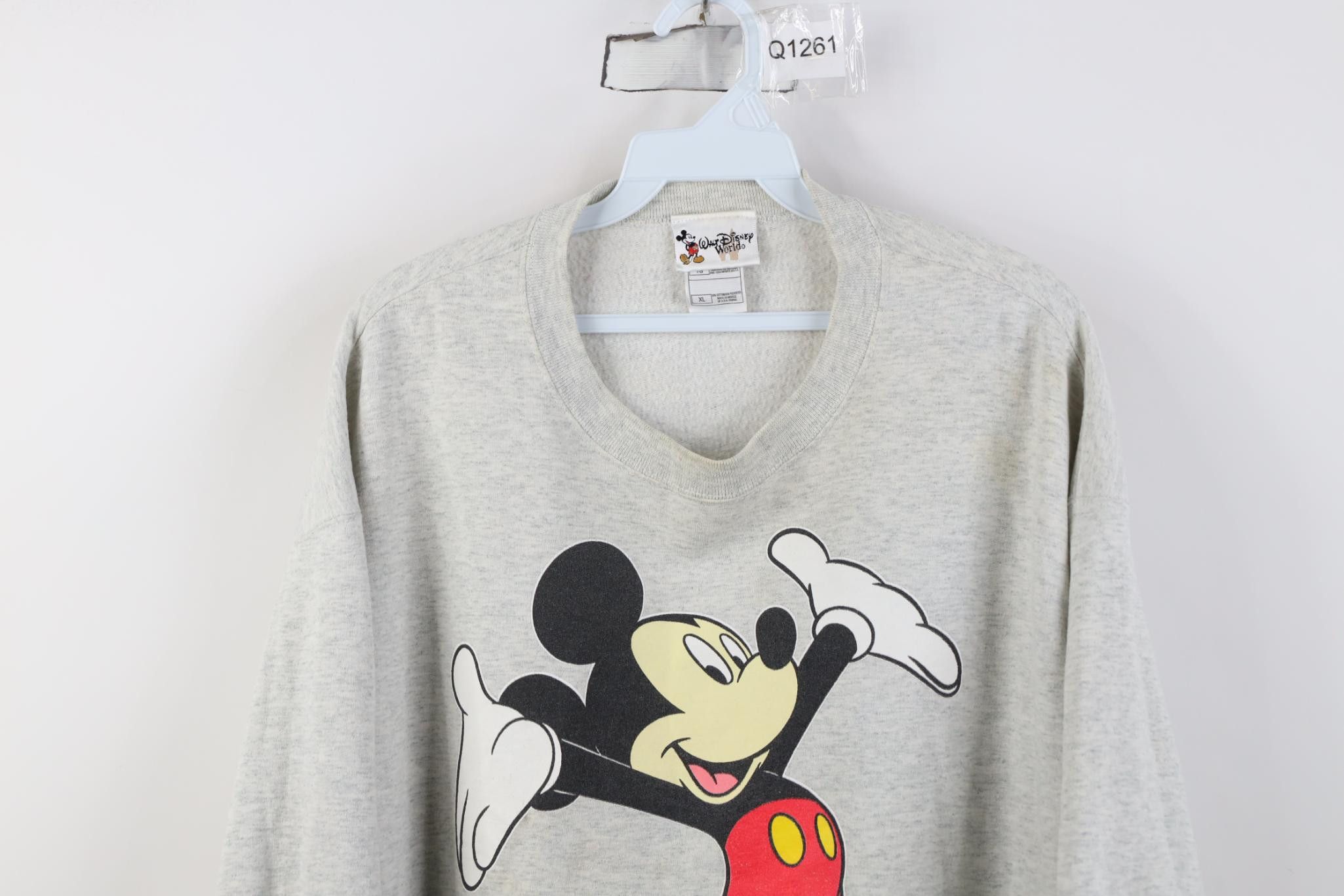 Disney Vintage 90s Disney Mickey Mouse Crewneck Sweatshirt Gray Size XL / US 12-14 / IT 48-50 - 2 Thumbnail