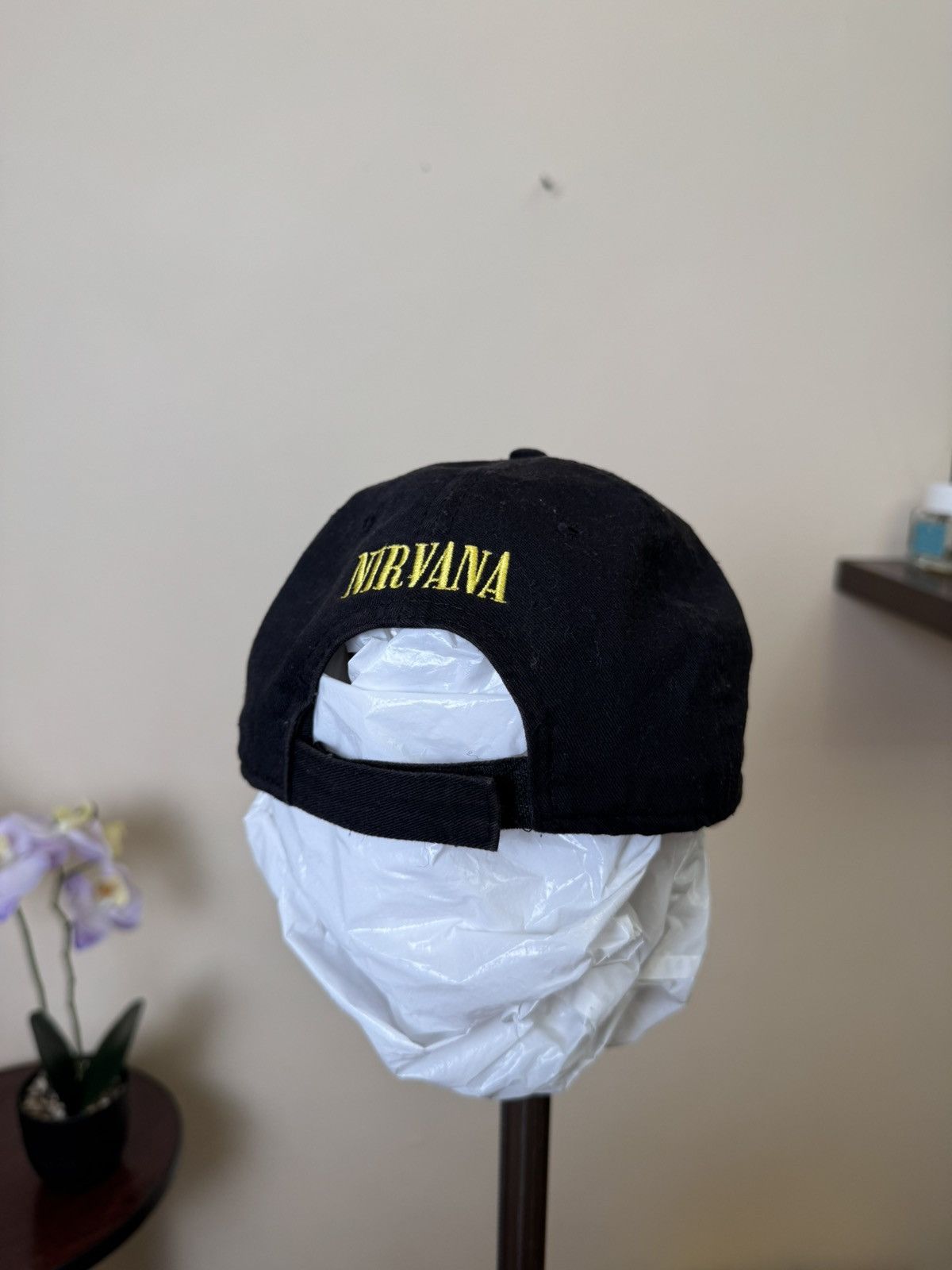 Nirvana Vintage Nirvana Cap Smiley Face Black 2011 Grunge Rock Band Size ONE SIZE - 10 Thumbnail