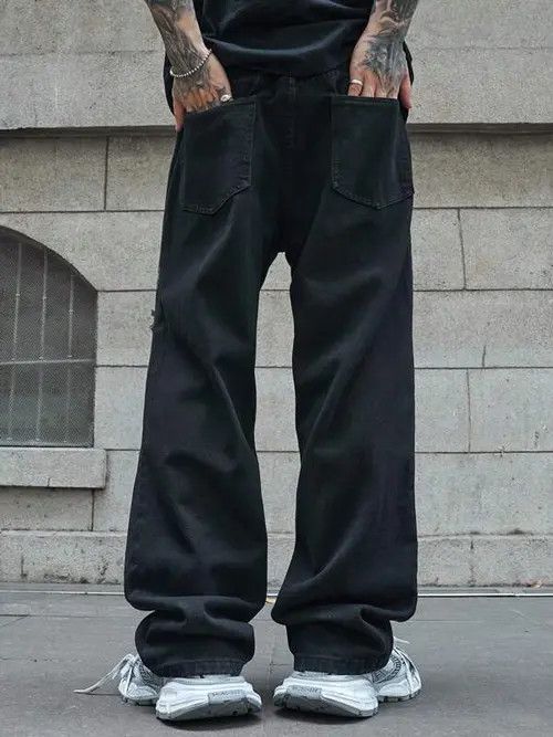 Japanese Brand × Vintage Graphic distressed Y2K ripped jeans baggy Size US 32 / EU 48 - 3 Thumbnail