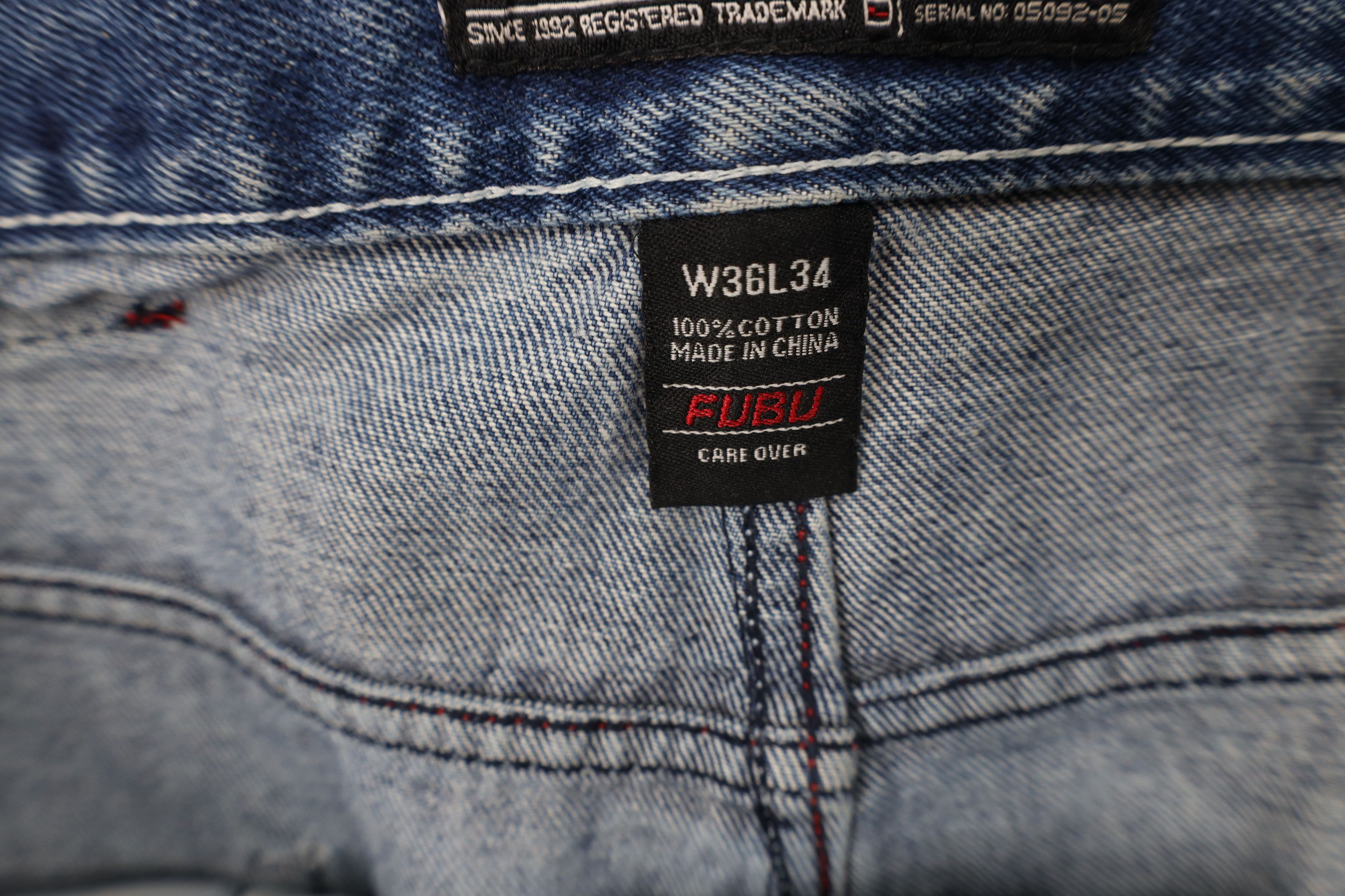 Fubu Vintage 90s Y2K FUBU Baggy Wide Leg Denim Jeans Cotton Size US 36 / EU 52 - 10 Thumbnail