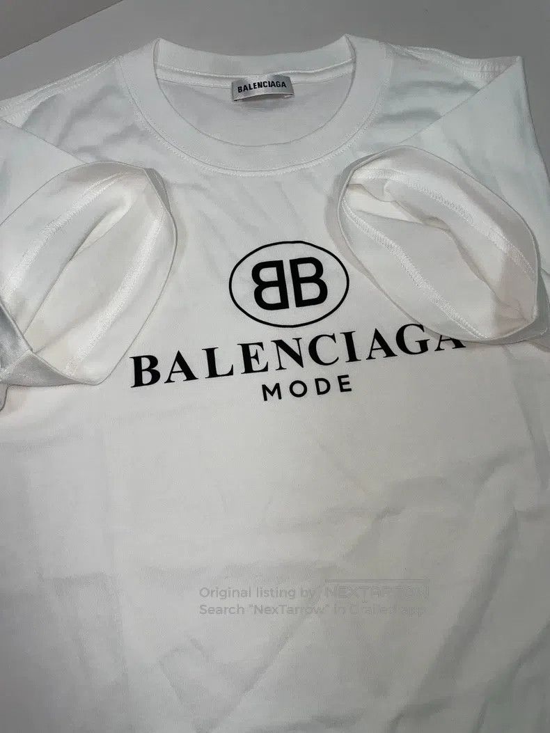 Balenciaga Balenciaga Logo Print Crew Neck Short Sleeve T-Shirt Size US L / EU 52-54 / 3 - 4 Thumbnail
