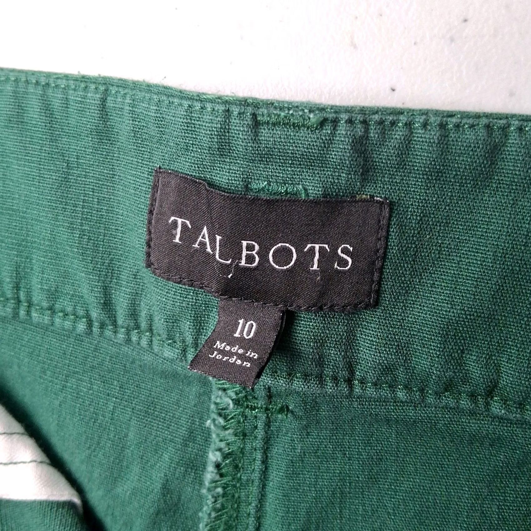 Talbots Talbots Bermuda Shorts Women 10 Green Cotton Blend Classic Preppy Regular Front Flat 32" Waist 6.5" Inseam Cotton Blend Stretch Spring Summer Womens Size 32" / US 10 / IT 46 - 5 Thumbnail
