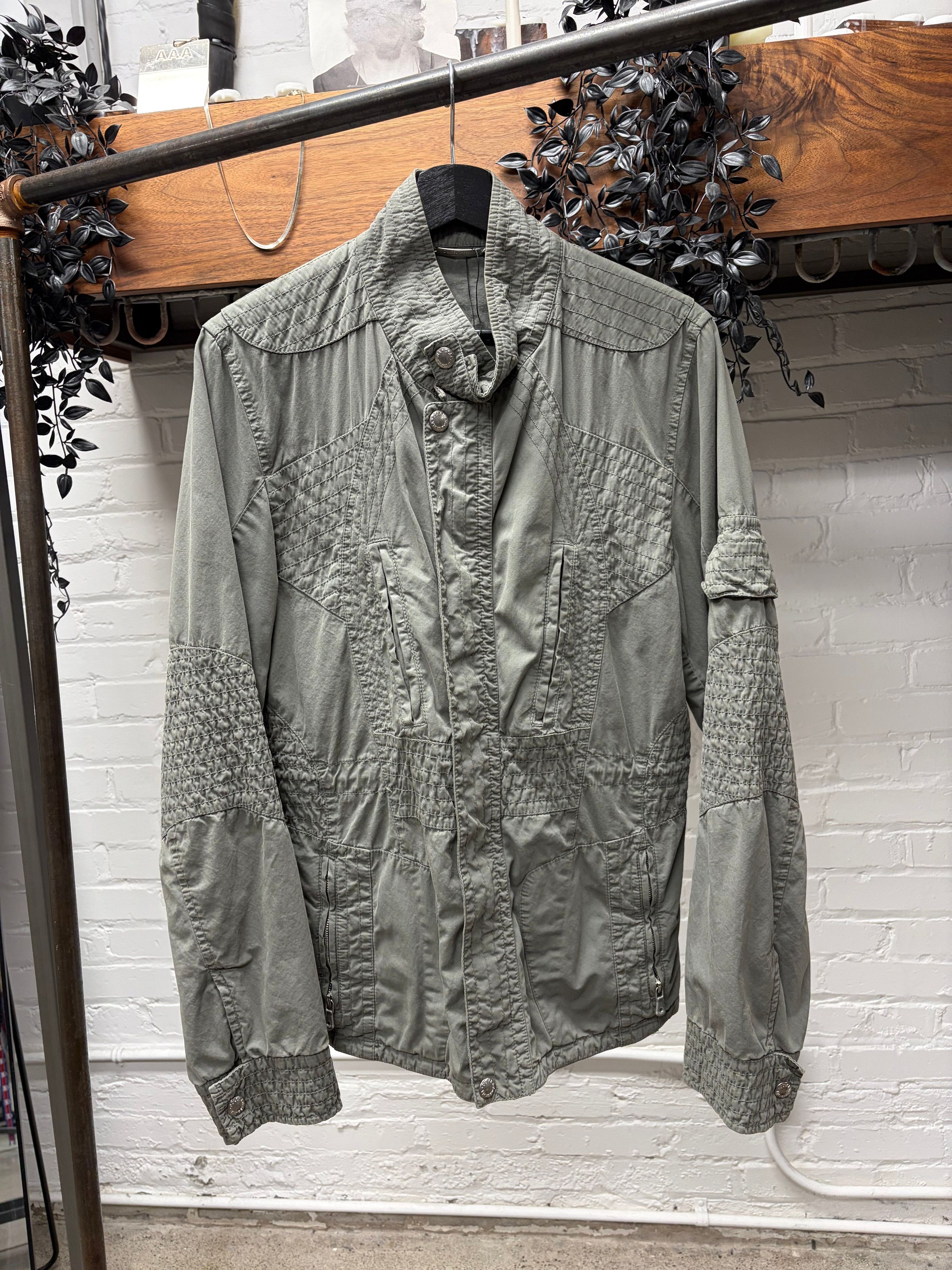 Dolce & Gabbana 2000s Dolce & Gabbana Faded Grey Military Flight Jacket Size US L / EU 52-54 / 3 - 1 Thumbnail