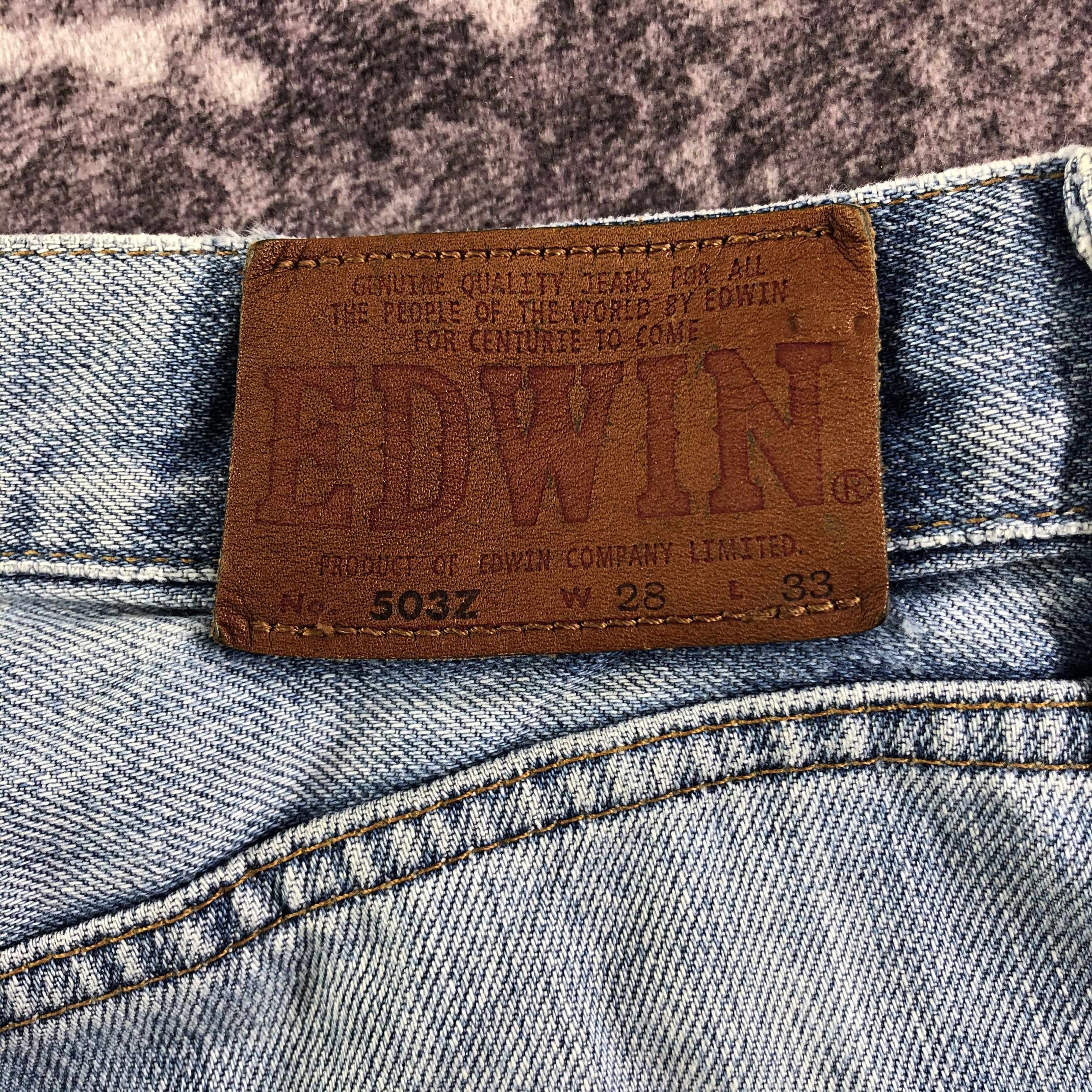 Edwin × Vintage Vintage Blue Wash Edwin 503 Jeans-JM3328 Size 29" - 5 Thumbnail