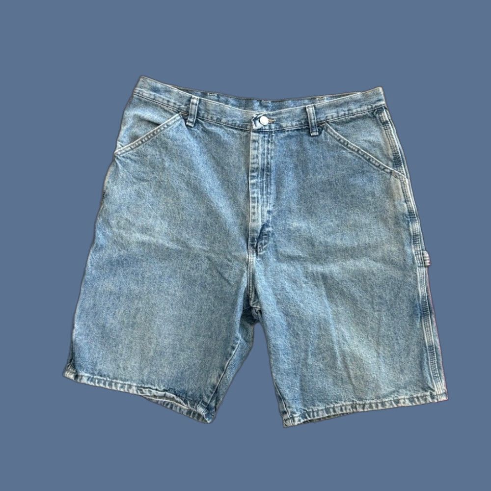 Wrangler VINTAGE Wrangler Carpenter Denim Jean Shorts Jorts 36 Men’s Blues Grunge Y2K Workwear Size US 36 / EU 52 - 1 Thumbnail