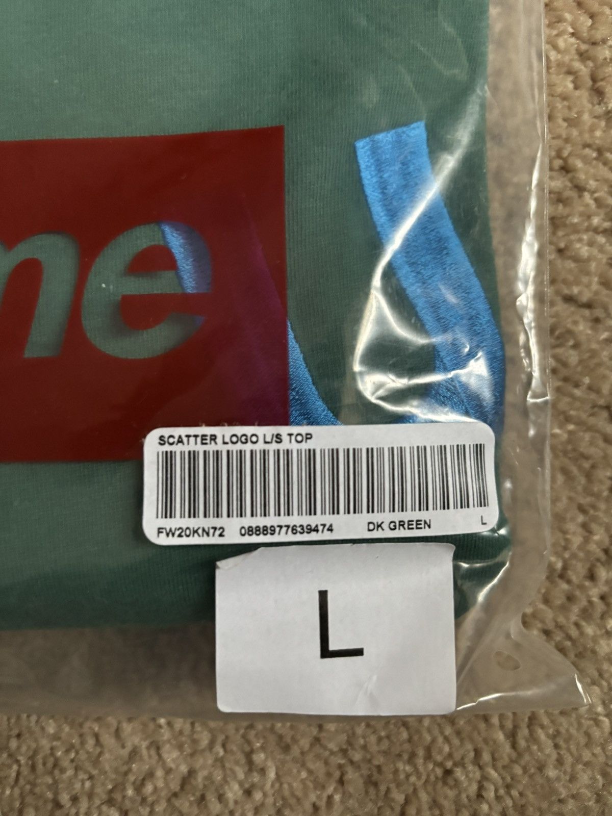Supreme Supreme Scatter Logo Long Sleeve Size US L / EU 52-54 / 3 - 5 Thumbnail