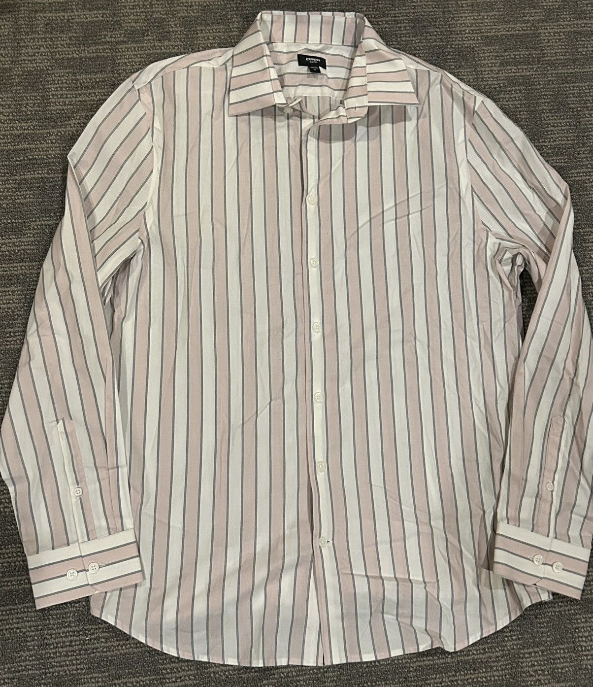Express Express Mens Button Up- Pink and White Size US M / EU 48-50 / 2 - 1 Thumbnail