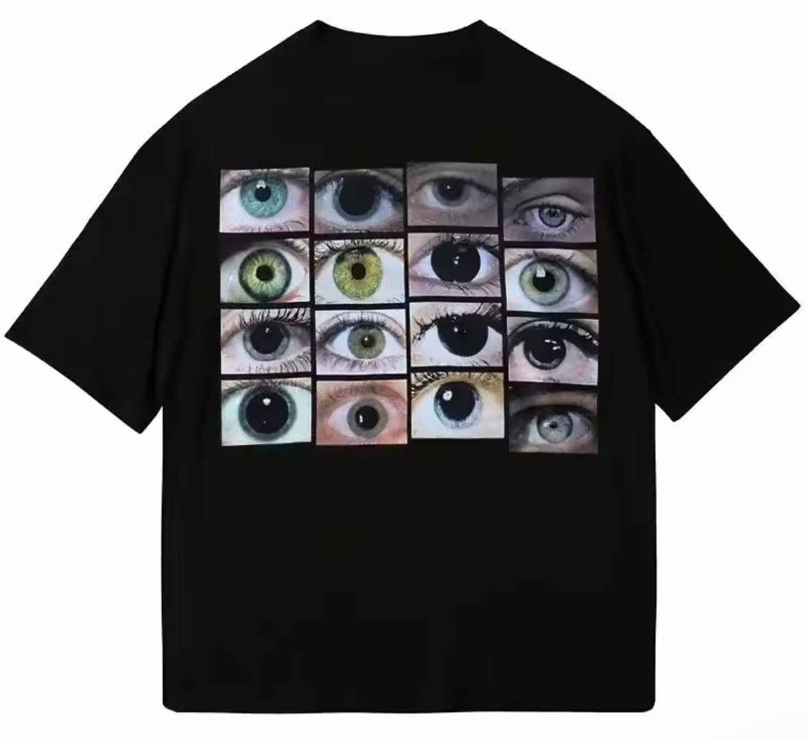 Other Y2K Streetwear Hip Hop Gothic Punk Eyes Cotton Black T-Shirt Size US S / EU 44-46 / 1 - 1 Thumbnail