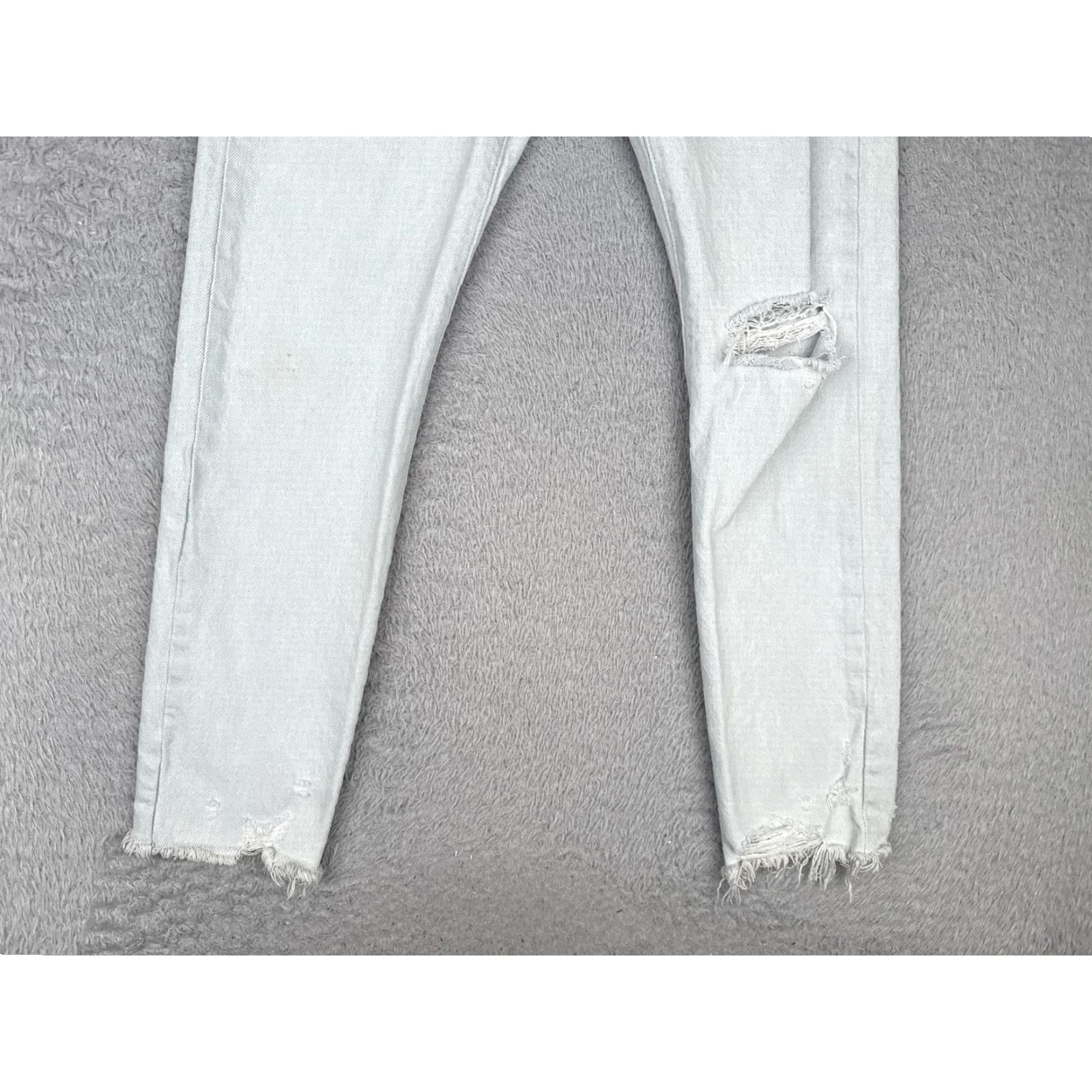 Levi's Levi's Jeans Womens 24x28 501 Skinny Distressed High Rise Button Fly Blue Vintage No N/A Size 42" / US 20 - 2 Thumbnail
