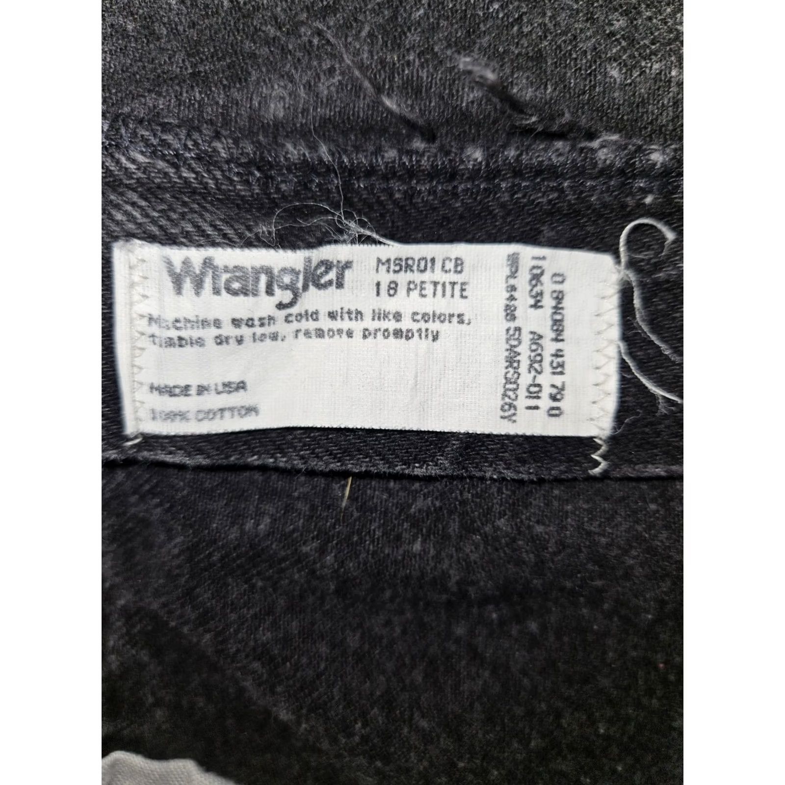 Wrangler VINTAGE Wrangler Jeans Women's 18P Black Tapered USA Cotton 90's Western Size 40" / US 18 - 2 Thumbnail