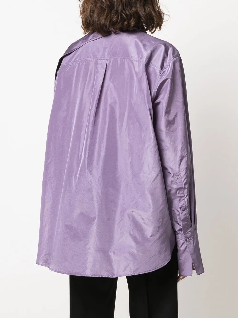 Valentino o1y0326 Solid Color Shirt in Mauve Size L / US 10 / IT 46 - 3 Thumbnail