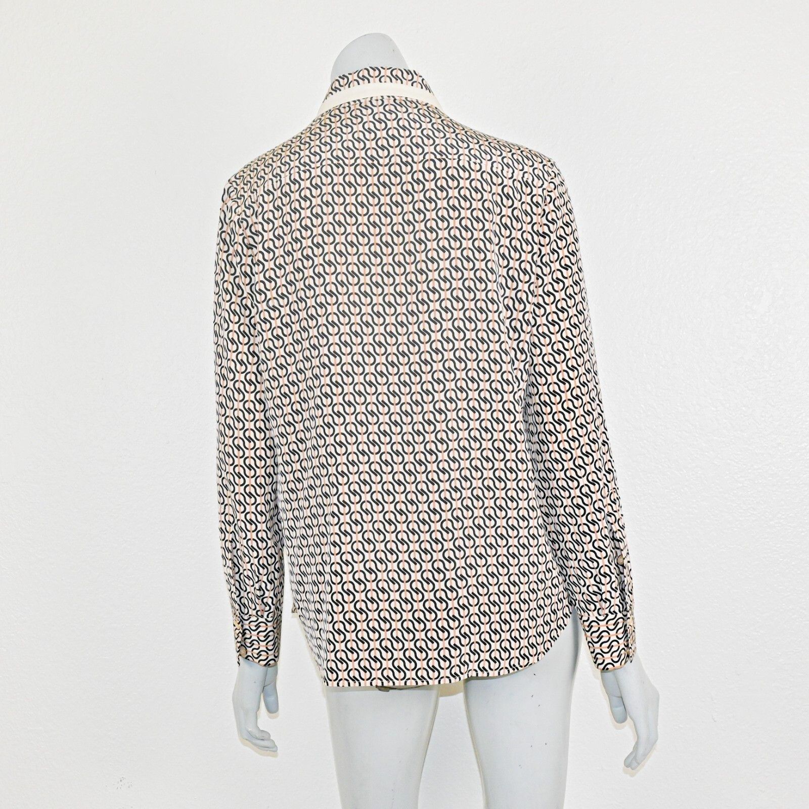 St. John St. JOHN Collection Icon Stripe Silk Crepe De Chine Blouse M Size M / US 6-8 / IT 42-44 - 5 Thumbnail