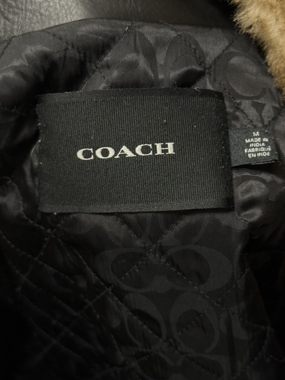 Coach Coach Leather Bomber Jacket With Fur Collar Size US M / EU 48-50 / 2 - 5 Thumbnail