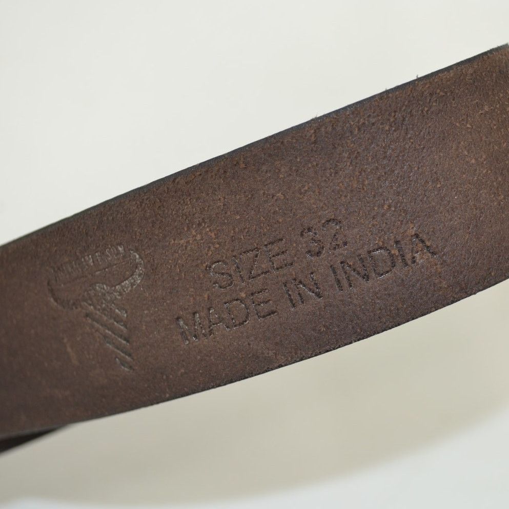 Other American Bison Brown Leather Belt Durable Mens Classic Sz 32 Size 32 - 4 Thumbnail