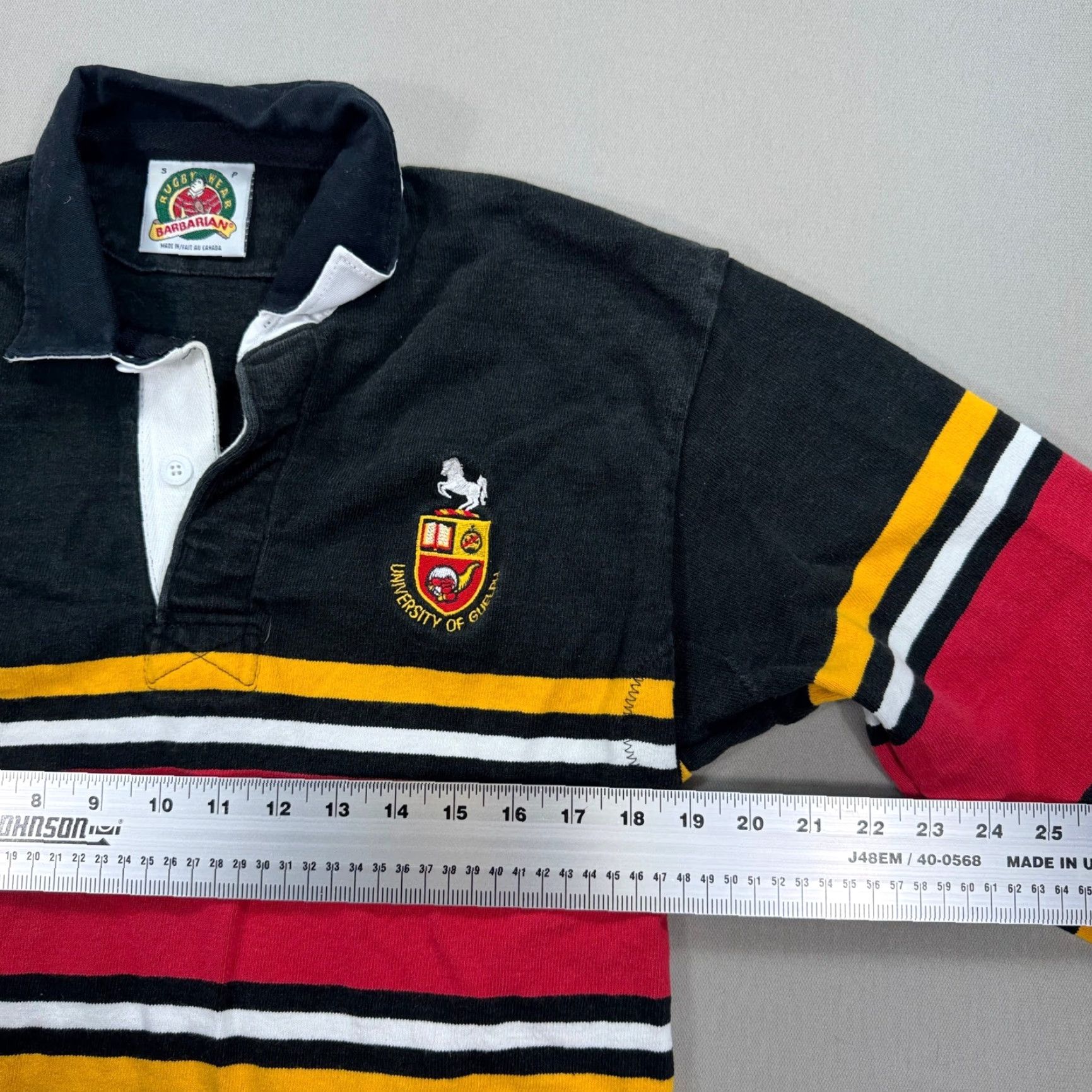 Barbarian Barbarian Shirt Men’s Small Black Rugby Red Striped University of Guelph Canada Shirt Size US S / EU 44-46 / 1 - 5 Thumbnail