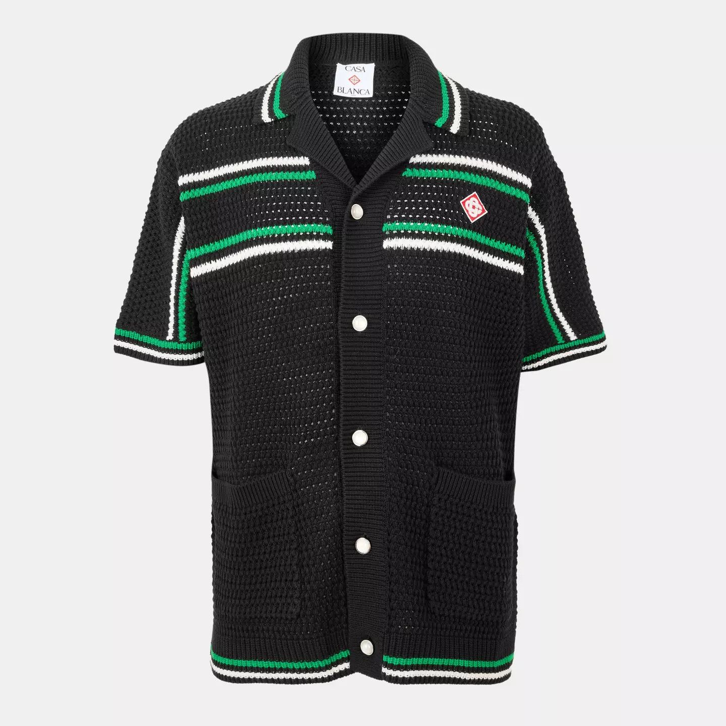 Casablanca o1g2r1mq0426 Knitted Shirt in Black Size US L / EU 52-54 / 3 - 1 Thumbnail