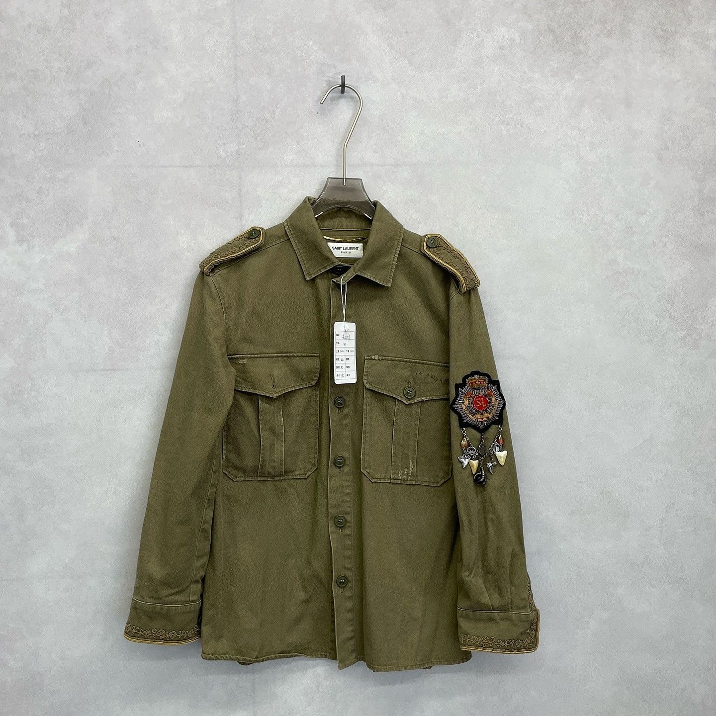Saint Laurent Paris Saint Laurent Military Embroidered Jacket Size 34 Size XS / US 0-2 / IT 36-38 - 1 Thumbnail