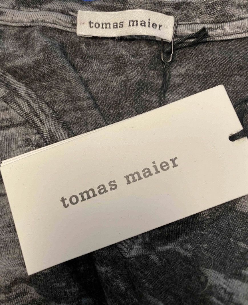 Tomas Maier Tomas Maier Men’s V-Neck Burnout Tee NWT Gray Camo— Italy Size US L / EU 52-54 / 3 - 4 Thumbnail