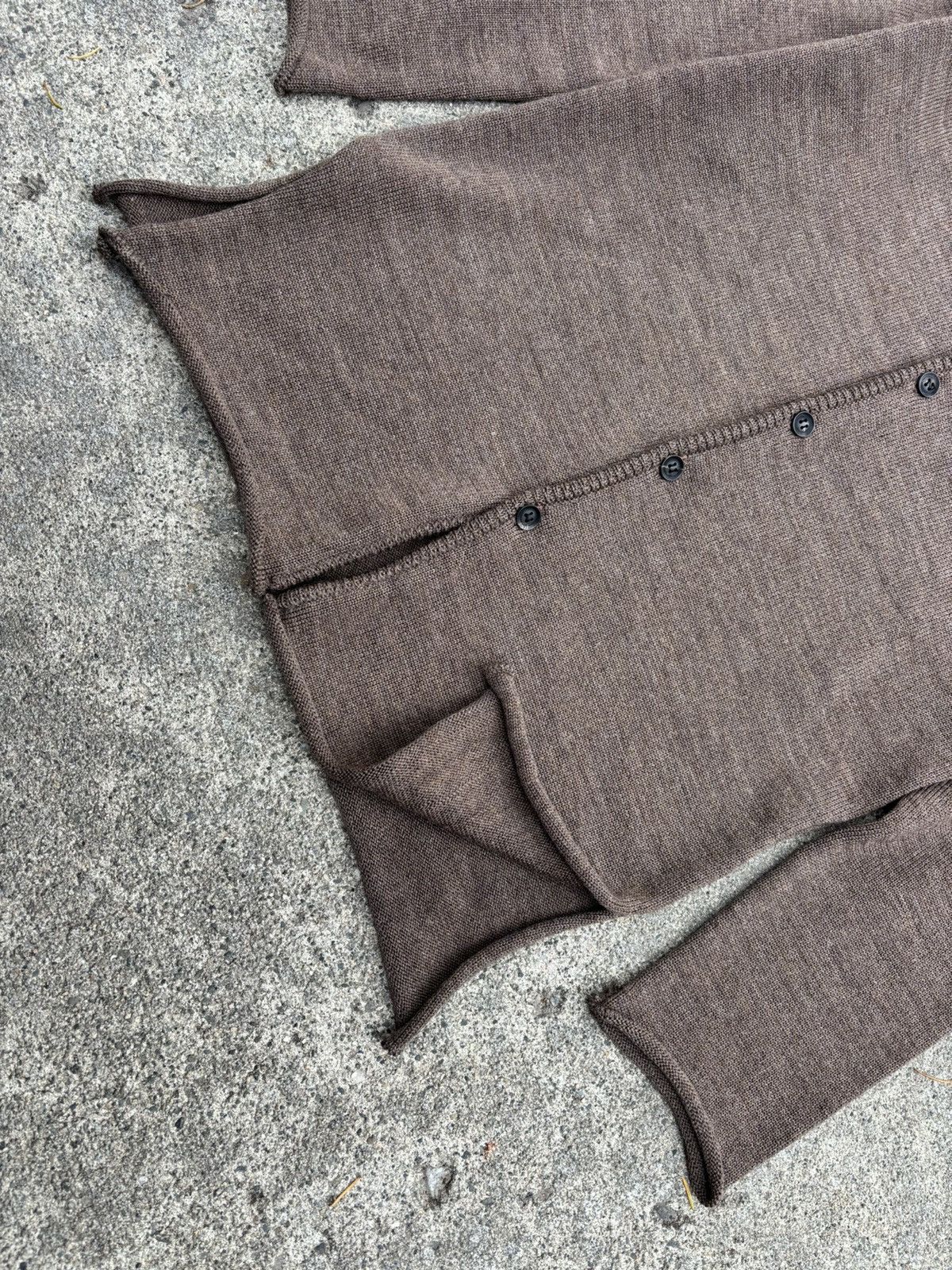 Yohji Yamamoto Yohji Yamamoto Ys brown wool cardigan Size M / US 6-8 / IT 42-44 - 2 Thumbnail