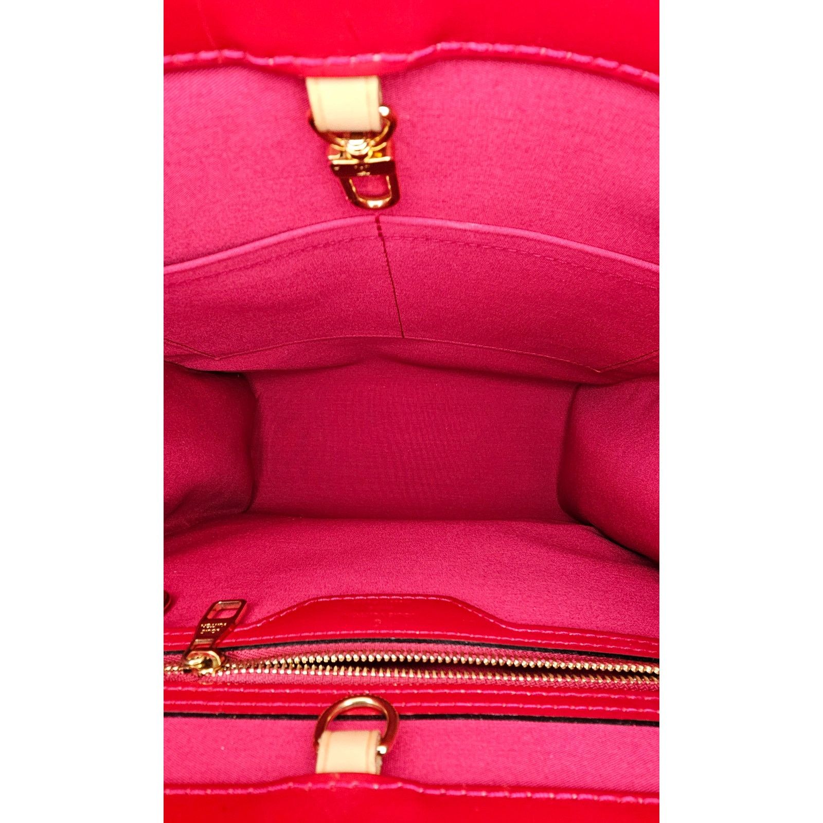 Louis Vuitton Louis Vuitton Red Monogram Vernis Reade MM Tote Size ONE SIZE - 7 Thumbnail