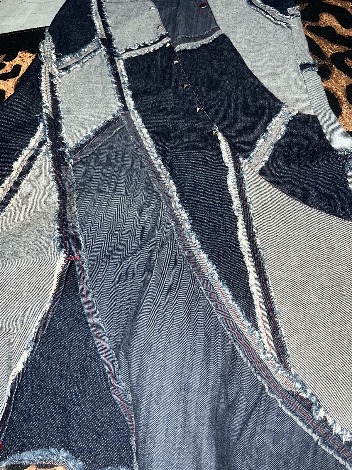 Japanese Brand Vintage y2k denim patch long skirt 🦋💗 Size 24" / US 00 / IT 34 - 12 Thumbnail
