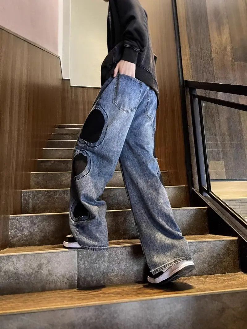 Japanese Brand × Jean Retro loose collage high street jeans Size US 32 / EU 48 - 3 Thumbnail
