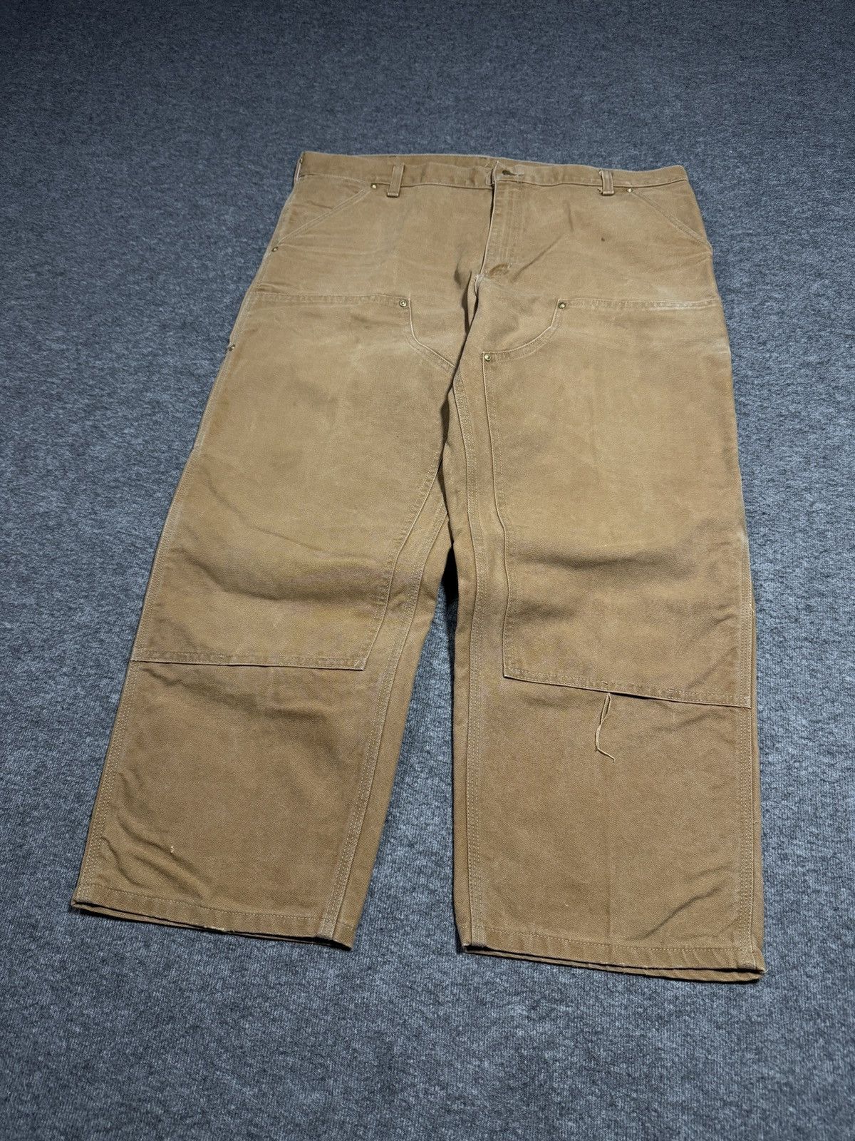 Carhartt Vintage 80s Carhartt brown double knee pants 40x28 USA Size US 40 / EU 56 - 2 Thumbnail