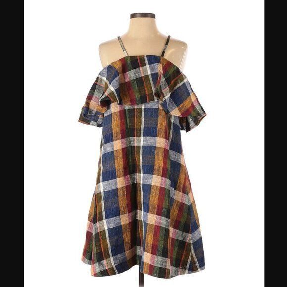 Other SUNO New York Dress 2 NWT Woven Plaid Multicolor Thick Knit Size XS / US 0-2 / IT 36-38 - 2 Thumbnail