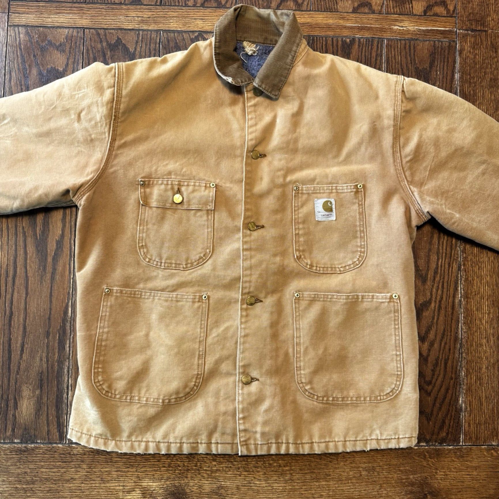 Carhartt VINTAGE Carhartt Canvas Work Jacket 44 Brown Blanket Lined 80s 70s Men Regular Size 44 Jacket Size US S / EU 44-46 / 1 - 3 Thumbnail