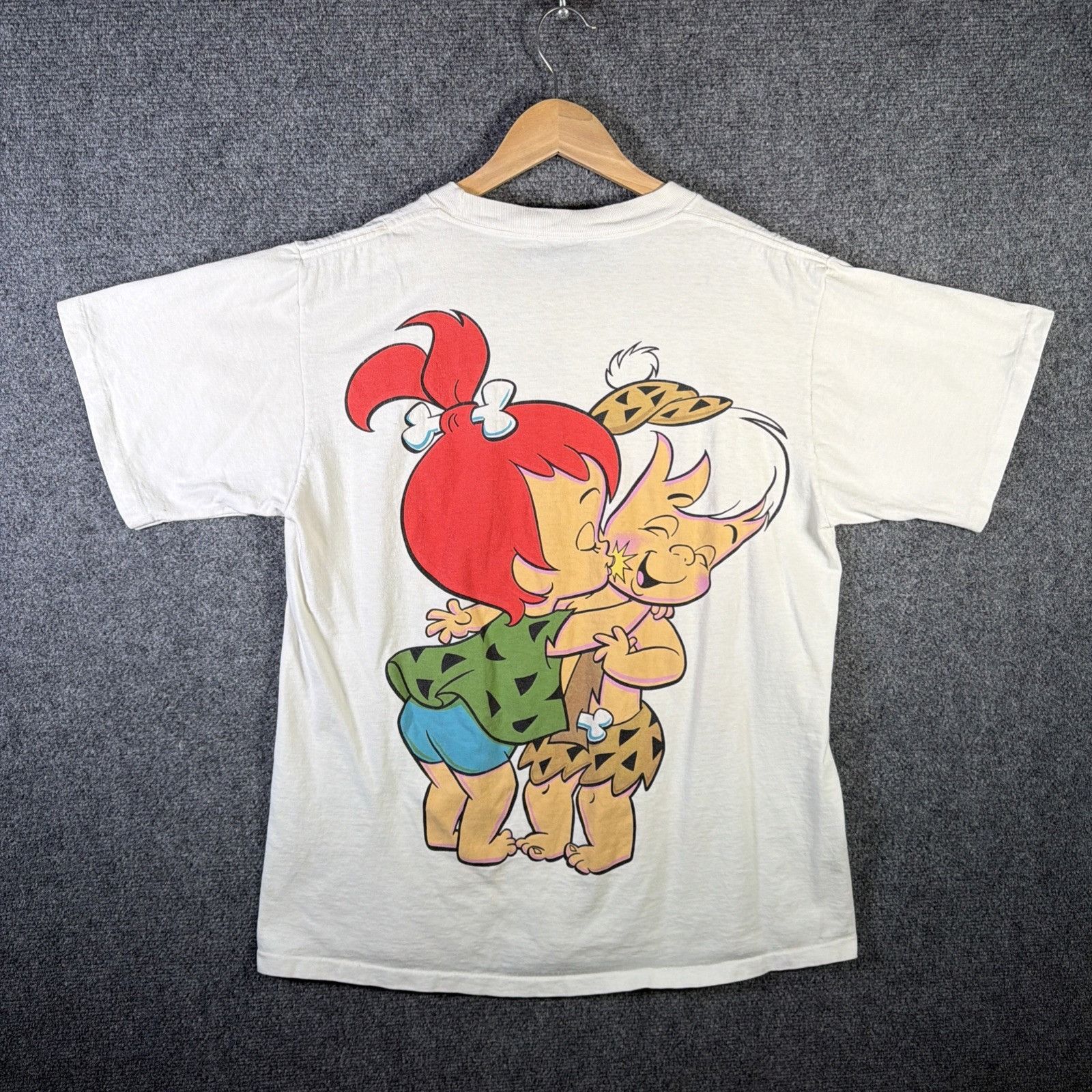 Cartoon Network Vintage Flintstones Shirt Mens Large White 90s Cartoon Bam Size US L / EU 52-54 / 3 - 8 Thumbnail