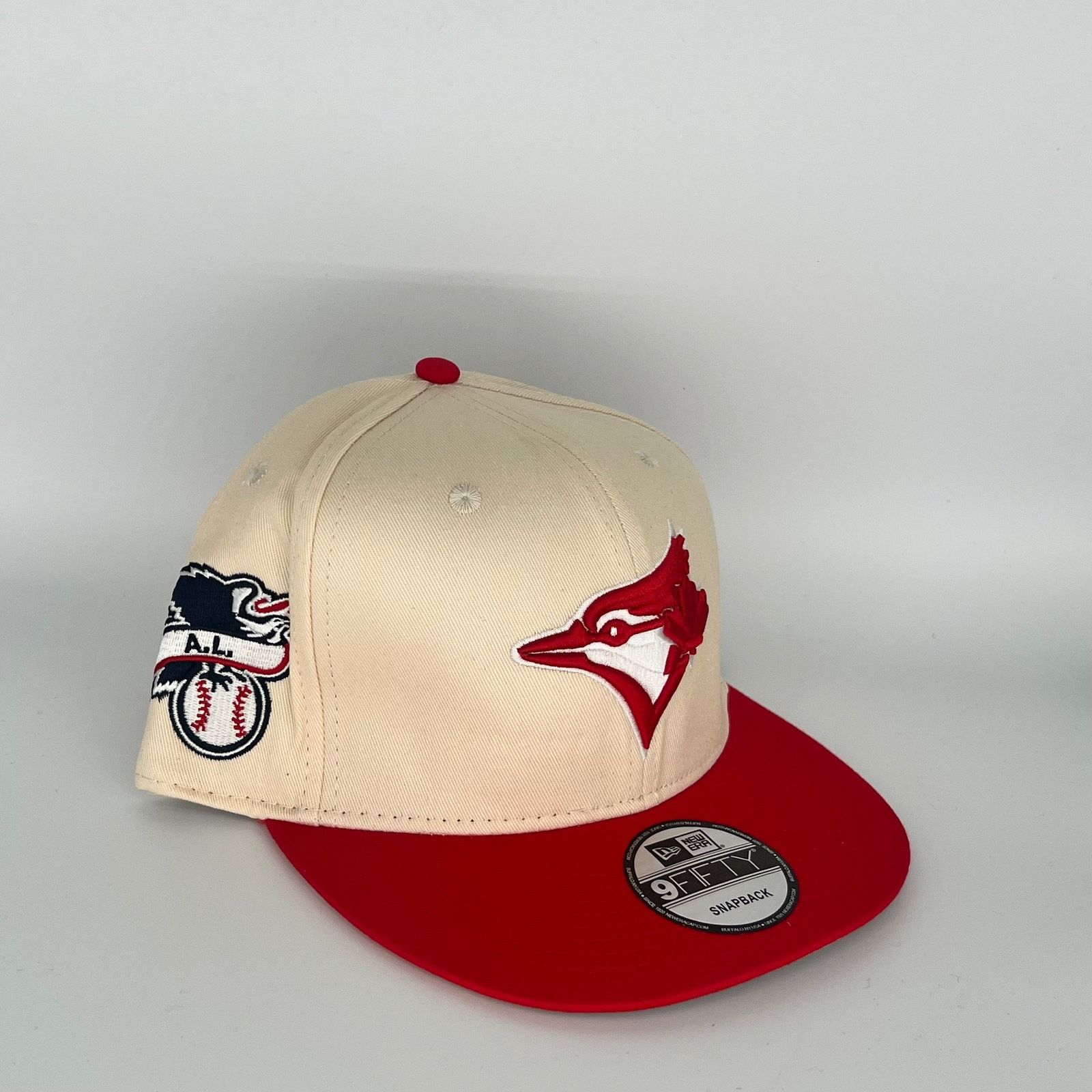 New Era White Red Toronto A.L Side Patch New Era MLB 9Fifty Snapback Size ONE SIZE - 1 Thumbnail