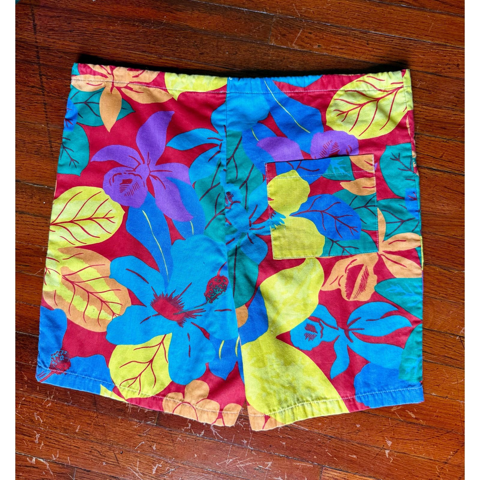 Vintage Vintage 70’s You Babes Red Orange Hawaiian Shorts XS Small Size US 34 / EU 50 - 2 Thumbnail