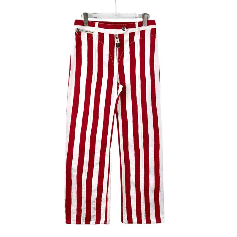 Louis Vuitton Louis Vuitton Red and White Striped Casual Pants 0089 Size 22" - 1 Thumbnail