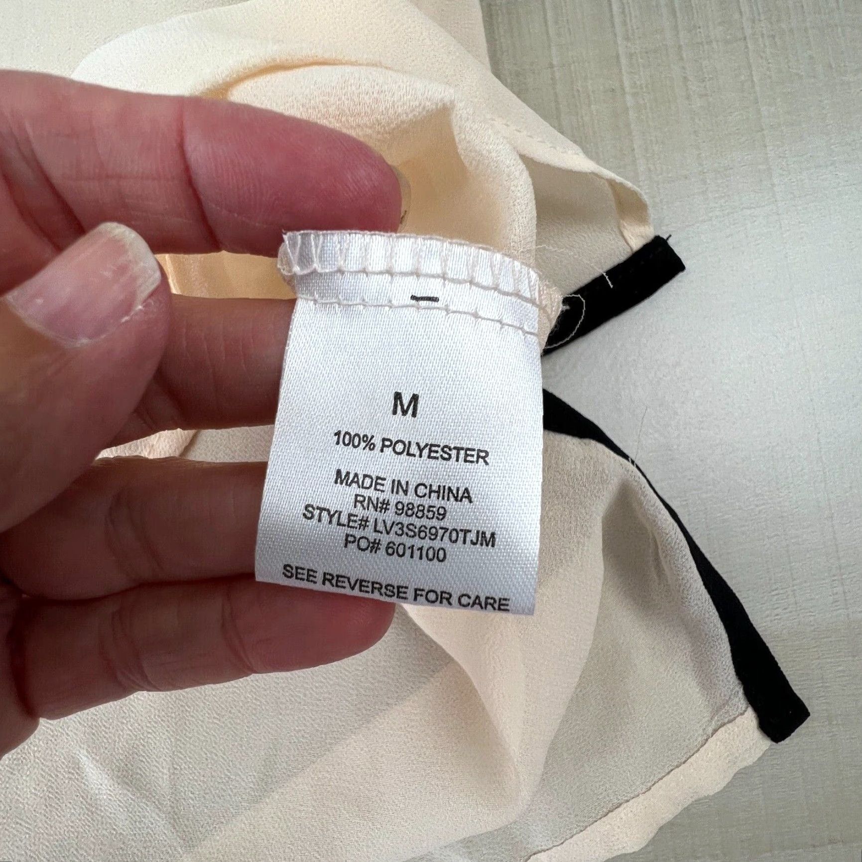 Olive Olive & Oak Blouse Pale Pink Sleeveless Collared Top Womens Medium Lightweight Chiffon Size M / US 6-8 / IT 42-44 - 4 Thumbnail