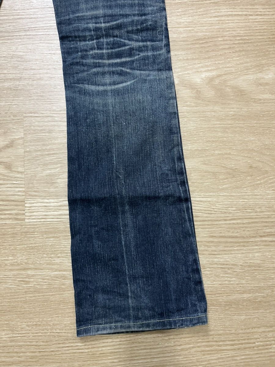 Tornado Mart MIDAS Distressed Faded Dark Blue Flare Jeans Size US 28 / EU 44 - 12 Thumbnail