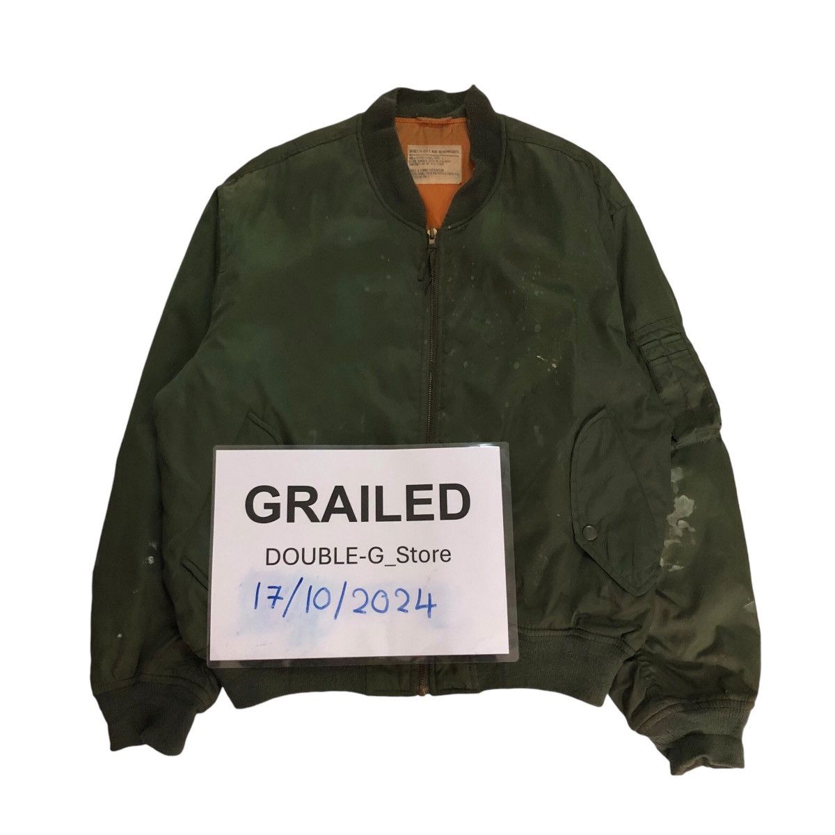 Japanese Brand 📌Vintage Fly Bomber Jacket Biker Military Collections Size US L / EU 52-54 / 3 - 1 Thumbnail
