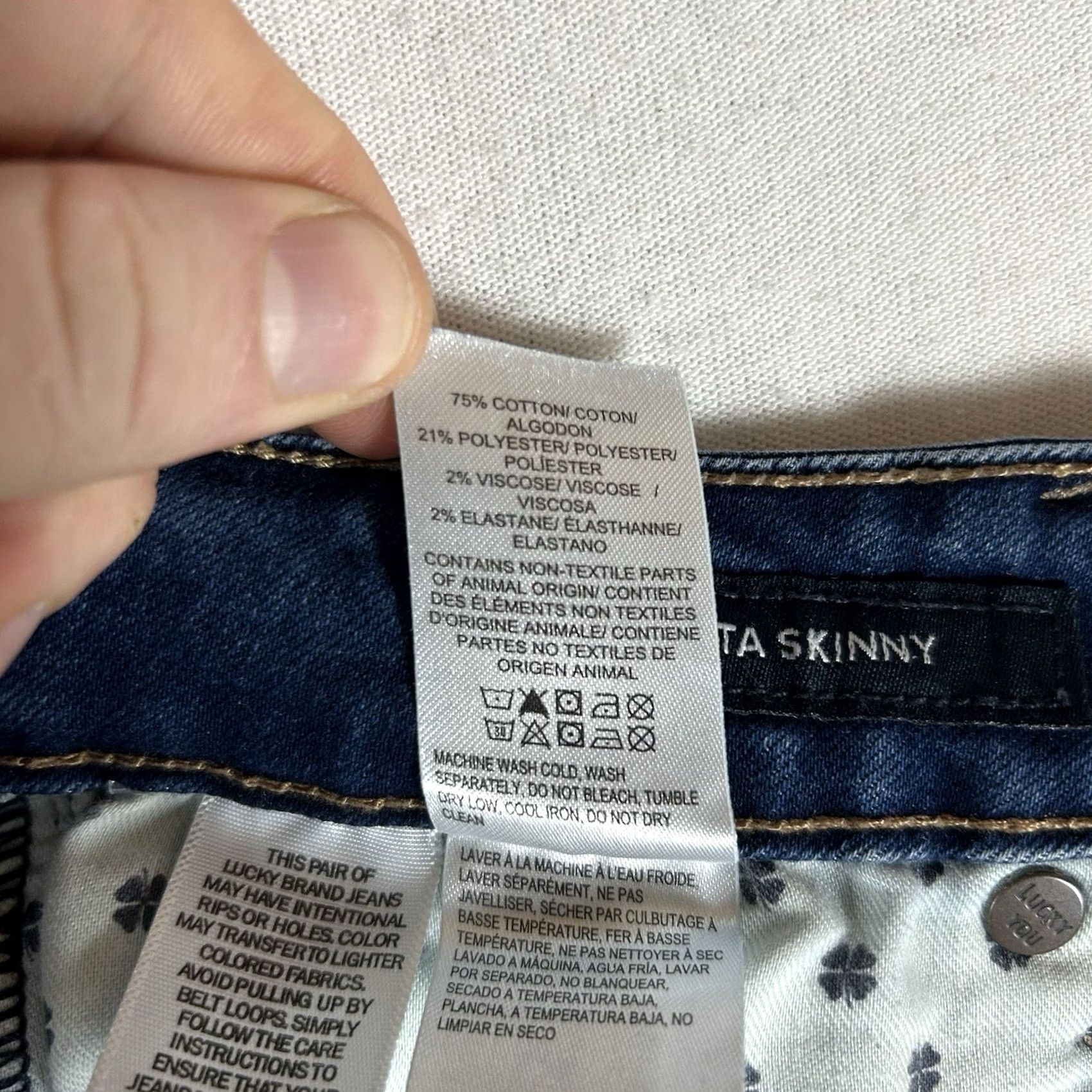 Lucky Brand Lucky Brand Lolita Skinny Jeans Womens 2/26 Ankle Blue Denim Dark Wash Casual Shirt Size 26" / US 2 / IT 38 - 7 Thumbnail