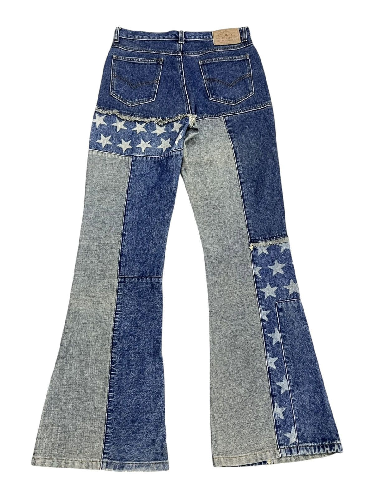 Hysteric Glamour 🔥Vtg Back & Forth Patchwork Star Flare Jeans Hysteric Style Size 27" / US 4 / IT 40 - 3 Thumbnail