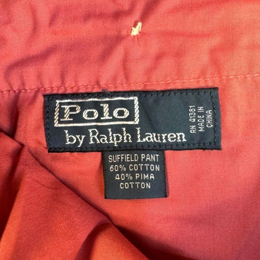 Polo Ralph Lauren VINTAGE Polo Ralph Lauren Chino Pants 36x30 Suffield Pima Cotton Salmon Men Regular 36 Pink 90s Mens Size US 36 / EU 52 - 6 Thumbnail