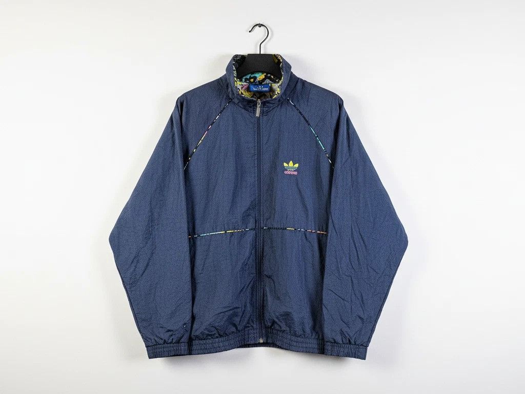Adidas Adidas Trefoil 80s Nylon Crinkle Track Jacket Navy Blue S Size US S / EU 44-46 / 1 - 1 Thumbnail